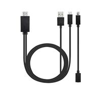 NASSMOSSE Negro Universal MHL Micro USB al Adaptador de Cable HDMI 1080P HD TV Adaptador para teléfono Android
