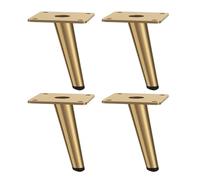 NASSMOSSE Patas Doradas para Muebles, Patas de Repuesto cepilladas para Mesa de Centro, sofá, TV, Mueble otomano, 4 Uds., 10cm