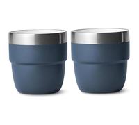 NASSMOSSE Tazas de café expreso apilables de acero inoxidable con aislamiento al vacío, 2 uds., 4oz, fáciles de limpiar