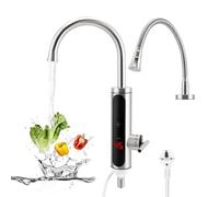 Nastopee Grifo Agua Caliente Instantanea, 3000 W Grifo De Agua Caliente, Grifo De Cocina, Calentador De Agua Electrico Instantaneo En 360° Flexible Rotación para Cocina Jardín Baño