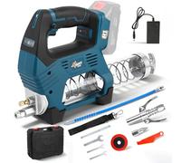 Nastopee Pistola engrasadora a batería compatible con Makita, motor sin escobillas de 12000 PSI, jeringa de grasa eléctrica, velocidad de 3 niveles, pistola eléctrica con plato de succión para