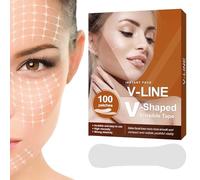 Nastro invisibile a forma di V - adesivi per il trucco segreto, nastro per il lifting del collo | 100 pezzi di nastro per lifting facciale invisibile per doppio mento,Nastro per il viso per le rughe,