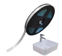 Nastro Sigillante Per Doccia - Fascia Adesiva Fughe | Tenuta Impermeabile Autoadesiva | Per Bagno Cucina WC Altre Superfici, Antimuffa Flessibile, Bordo Protezione Angoli, PVC Bianco