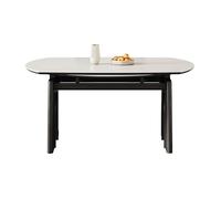 NASTYA Mesa de Comedor Mesa de Centro Mesa de Comedor Madera Maciza Fresno, pequeña, Retro, Plegable, for el hogar Mesas de Centro para Salón