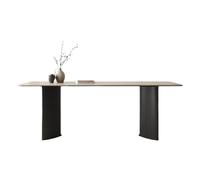 NASTYA Mesa de Comedor Mesa de Centro Mesa de Comedor Rectangular losa Roca for Restaurante, Sencilla, Retro, Madera Maciza Mesas de Centro para Salón