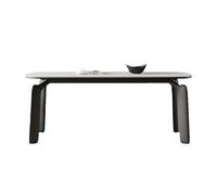 NASTYA Mesa de Comedor Mesa de Centro Mesa de Comedor Retro Madera Maciza Rectangular Moderna Sencilla for el hogar Creativa Placa Roca Mesas de Centro para Salón