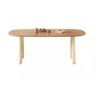 NASTYA Mesa De Comedor Mesa De Té Mesa De Centro Mesa De Comedor Ovalada De Madera Maciza, Creativa, Estilo Nórdico, For El Hogar Mesas de Centro para Salón(S:120CMX70CMX75CM)