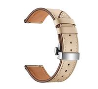 NASUNJIA Banda de cuero de 18 mm correa de liberación rápida Pulsera de banda de reloj compatible con Garmin Vivoactive 4S / Move 3S / Active S/Rey Smart Watch Accesorios(Apricot,For Captain Marvel)