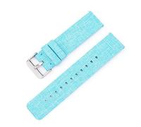 NASUNJIA Correa de lona de nailon de 12mm, 14mm, 16mm, 18mm, 20mm, 22mm, Compatible con Samsung Galaxy Watch 3, 42mm, 46mm, Active 2 Gear S2, S3, pulsera(Blue,14mm)