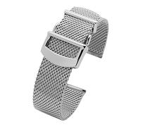 NASUNJIA Correa De Malla Milanesa De Acero Inoxidable De 20 Mm Y 22 Mm Compatible Con Omega Seamaster 300 007 Compatible Con IWC PORTOFINO FAMILY Series Correa Con Cierre Plegable(20mm)