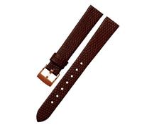 NASUNJIA Correa De Reloj Cuero Genuino, Suave Y Cómoda, Accesorio For Trumpeter 14 Mm(Brown-Rose-K12,12mm)