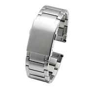 NASUNJIA Correa De Reloj De Acero Inoxidable For Hombre(A Silver,28mm)