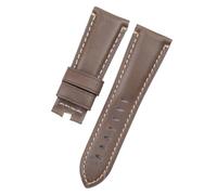 NASUNJIA Correa De Reloj De Cuero De Bambú Auténtico Con Patrón De Cocodrilo De 24mm Y 26mm Compatible Con Correa Panerai PAM441, Pulsera Con Hebilla De Mariposa, Accesorios(Light Brown Flat,26MM WITH