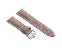 NASUNJIA Correa de reloj de nailon y lona vaquera de 18 mm, 20 mm y 22 mm, correa de cuero for reloj Seiko, compatible con pulsera Omega, accesorios for reloj inteligente.(Dark Brown,20mm)