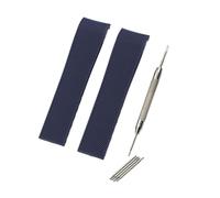 NASUNJIA Correa De Reloj De Silicona De Goma De 21mm, Correa Impermeable Compatible Con Longines Conquest HydroConquest L3, Correa De Reloj, Accesorios De Hebilla Plegable(Blue strap,NO BUCKLE_21MM)