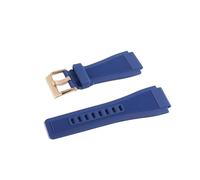 NASUNJIA Correas De 24 Mm Compatibles Con Bell & Ross BR-01 BR-03 Correa De Reloj De Silicona Con Herramienta(Blue Rose buckle)