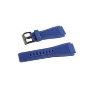 NASUNJIA Correas De 24 Mm Compatibles con Bell & Ross BR-01 BR-03 Correa De Reloj De Silicona con Herramienta(Blue Black Buckle)
