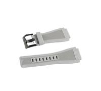 NASUNJIA Correas De 24 Mm Compatibles Con Bell & Ross BR-01 BR-03 Correa De Reloj De Silicona Con Herramienta(Grey Black buckle)