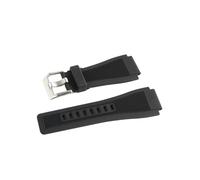 NASUNJIA Correas De 24 Mm Compatibles Con Bell & Ross BR-01 BR-03 Correa De Reloj De Silicona Con Herramienta(Black Silver buckle)