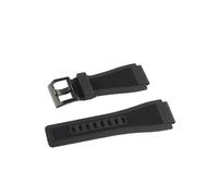 NASUNJIA Correas De 24 Mm Compatibles Con Bell & Ross BR-01 BR-03 Correa De Reloj De Silicona Con Herramienta(Black Black buckle)