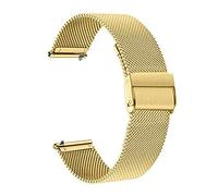 NASUNJIA Correas de acero inoxidable Ajuste for Garmin Forerunner 55 245 645m Smart Watch Band Band Metal Bracelet Cinturones Ajustar for su enfoque S40 S12 S42 Correa(Style 2 Gold,For Approach S40)