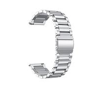 NASUNJIA Correas de acero inoxidable Ajuste for Garmin Forerunner 55 245 645m Smart Watch Band Band Metal Bracelet Cinturones Ajustar for su enfoque S40 S12 S42 Correa(Style 1 Silver,For Approach S42)