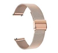 NASUNJIA Correas de acero inoxidable Ajuste for Garmin Forerunner 55 245 645m Smart Watch Band Band Metal Bracelet Cinturones Ajustar for su enfoque S40 S12 S42 Correa(Style 2 Rose Gold,For Vivomove H