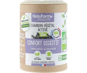 Nat&Form Charbon Vegetale Confort Digestive 90 caps