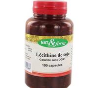 NAT y forma natural aceite 100 cápsulas de lecitina de soja