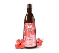 Nat Habit Hibiscus Navdha Champú para el crecimiento del cabello, limpiador suave de soja fermentada para cabello largo y grueso, champú natural para cuero cabelludo graso y cabello seco encrespado