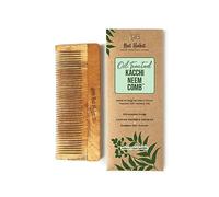 Nat Habit Kacchi - Peine de madera de neem, empapado en 17 hierbas, aceite de nim y sésamo para hombres y mujeres, para peinar y desenredar a diario (tamaño grande), 1 unidad