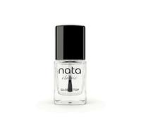 NATA Top Coat Glassy Classic, Brillo Cristalino, 10ml, Secado Rápido, Esmalte Protector Profesional, Acabado Ultra Brillante