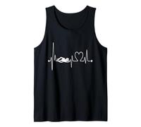 Natación Heartbeat ECG Pulse Line Funny Nadador Camiseta sin Mangas