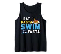 Natación Pasta Humor Comer Pasta Nadar Fasta Nadador Cita Camiseta sin Mangas