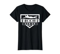Natación Senior Night Swim Senior 2027 Graduación 2 Camiseta gráfica económica, Mujer, Negro, L