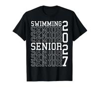 Natación Senior Night Swim Senior 2027 Graduación 6 Camiseta gráfica económica, Hombre, Negro, L