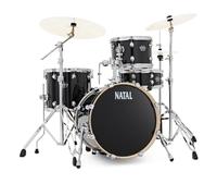 Natal KAR-TJ-BLS Arcadia Series TJ - Batería de 5 piezas con accesorios, color negro brillante