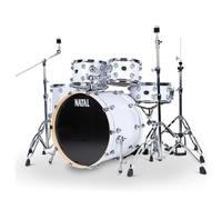 Natal KAR-UFX-WHT Arcadia Series UFX - Batería de 5 piezas con accesorios, color blanco piano