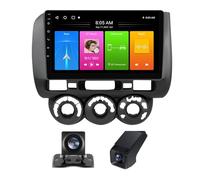 【Natale】 HYNMSM Android 13 para Hon-da Fit GD 2001-2008 Control del Volante Doble DIN Pantalla táctil estéreo de Coche con Carplay inalámbrico Android Auto Pantalla de 9 Pulgadas cámara de visión