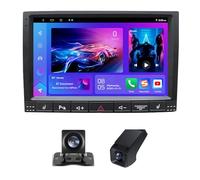 【Natale】 HYNMSM Estéreo de Coche con Pantalla táctil para Volks-wagen I 1 GP 2002-2010 Control del Volante 9 Pulgadas GPS FM RDS Cámara Trasera + DVR CarPlay Android Auto 4G + WiFi BT5.0 Pantalla