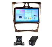 【Natale】 HYNMSM Radio de Pantalla táctil HD para automóvil para Me-rcedes Be-NZ Clase C S203 CL203 W203 2000-2004 Control del Volante 9 Pulgadas GPS FM RDS Cámara Trasera + DVR CarPlay Android Aut