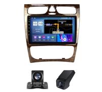 【Natale】 HYNMSM Radio de Pantalla táctil HD para automóvil para Me-rcedes Be-NZ Clase C S203 CL203 W203 2000-2004 Control del Volante 9 Pulgadas GPS FM RDS Cámara Trasera + DVR CarPlay Android Aut