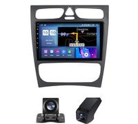 【Natale】 HYNMSM Radio de Pantalla táctil HD para automóvil para Me-rcedes Be-NZ Clase C S203 CL203 W203 2000-2004 Control del Volante 9 Pulgadas GPS FM RDS Cámara Trasera + DVR CarPlay Android Aut