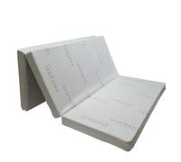 Natalia Spzoo - colchón Plegable 190 x 90 x 8 cm para Dormir plácidamente como en Las Nubes - colchón Plegable con Funda extraíble - colchoneta para Dormir Plegable en 3 Partes (Blanco BTR)