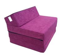 Natalia Spzoo Colchón Plegable Cama de Invitados colchón de Espuma 200x70 cm FM (Violeta)