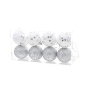 Nataluna DEC.73A - Bolas de Plata de 6 cm, 8 Unidades 40729273, única, PEA7778