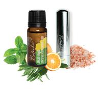 Natasha Set de aromaterapia con inhalador - Mente clara - naranja fresca, menta piperita y romero