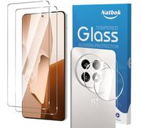 Natbok 2+2 Piezas Protector de Pantalla para OnePlus 13R 5G con Protección de Cámara,Cristal Templado,Dureza 9H,Antihuellas,Sin Burbujas,Ultra Transparente Premium Vidrio Templado