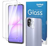 Natbok 2+2 Piezas Protector de Pantalla para Samsung Galaxy A07 4G con Protección de Cámara,Cristal Templado,Dureza 9H,Antihuellas,Sin Burbujas,Ultra Transparente Premium Vidrio Templado