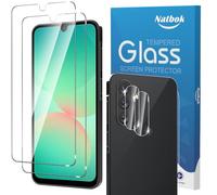 Natbok 2+2 Piezas Protector de Pantalla para Samsung Galaxy A26 con Protección de Cámara,Cristal Templado,Dureza 9H,Antihuellas,Sin Burbujas,Ultra Transparente Premium Vidrio Templado